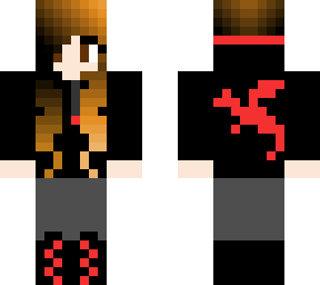 black and red hoodie girl