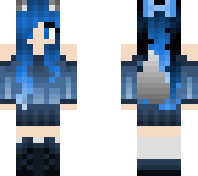 blue ombre sweater fox girl