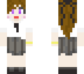 school girl with makeup