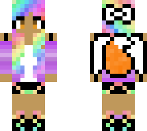 fox neko rainbow angel girl