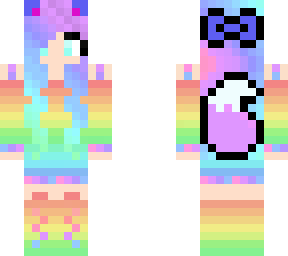 rainbow wolf girl