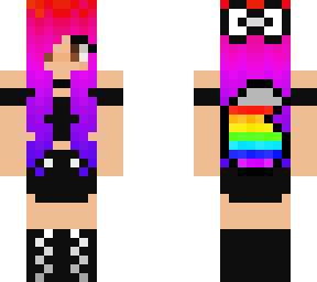 rainbow emo girl edit