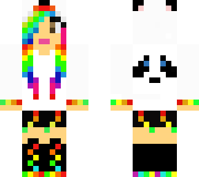 rainbow panda hoodie girl (edit)
