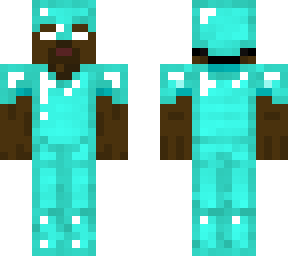 black herobrine wearing diamond armor he stole from someone's house