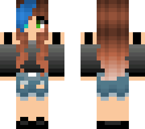 blue dye hair girl