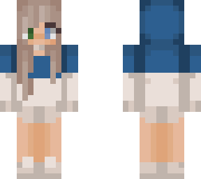 blue hoodie girl