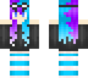 cute bleu purple girl