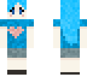 my first skin! (cute blue girl)