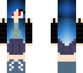 blue haired girl