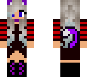 grey blue hair cat girl