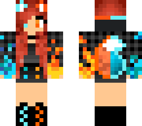 red hair elemental girl skin