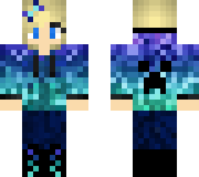 blue and purple gamer girl