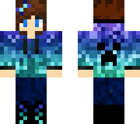 blue and purple gamer girl