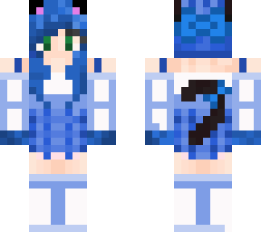 blue cat girl