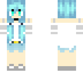cute girl blue hair