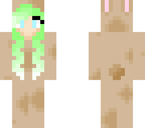 green haired bunny onesie