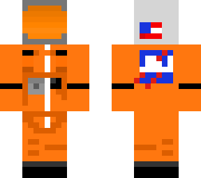 orange astronaut shuttle skin (america) orange helmet