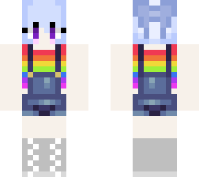 rainbow overall girl