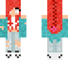 blue sky red head