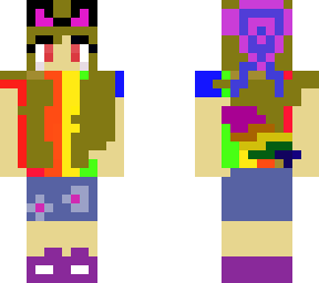rainbow wolf girl