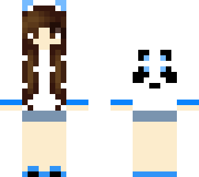 blue panda girl