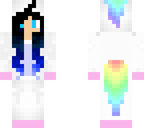 unicorn girl with ombre blue hair