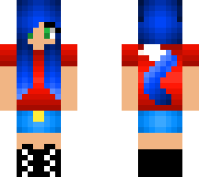 blue haired girl