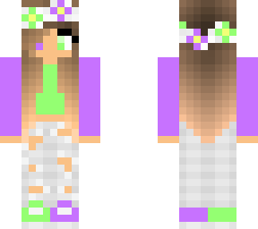 purple and green girl