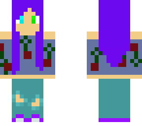 purple hair rose shirt