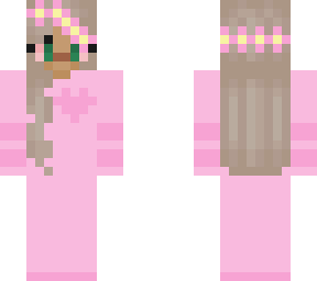 cute blonde hair girl with a pink onesie and a pink flower crown.