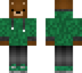 green hoodie bear