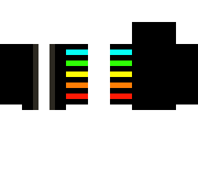 black  jacket + rainbow bands base