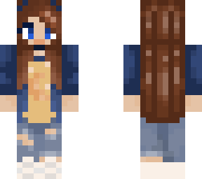choco's blue jacket, w/jeans