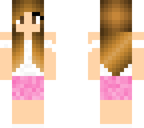 girl in white shirt and pink skirt