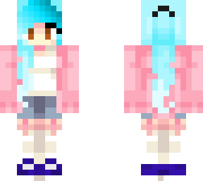 me with blue hair (different bangs)