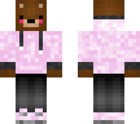 pink bear hoodie