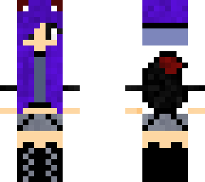 purple and white hoodie wolf girl