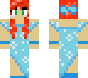 red head blue dress elf