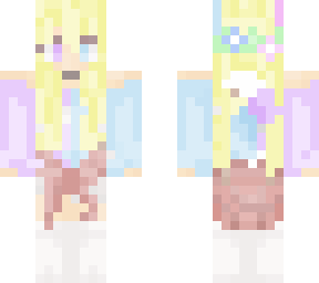 blue and pink blonde girl edit