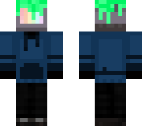computer head- blue- slimed