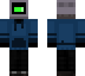 computer head- blue-battery full