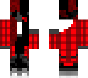red & black girl
