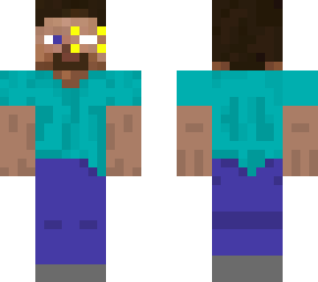 steve vs herobrine with glowing eys