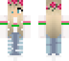 blonde girl with flower crown
