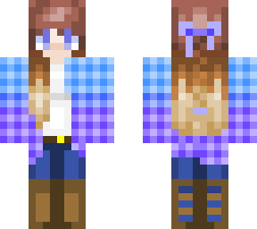 pastel blue and purple girl