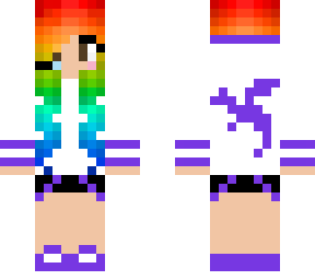 purple/rainbow gamer dragon girl