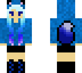 blue-black wolf girl