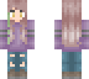 cute girl with purple shirt