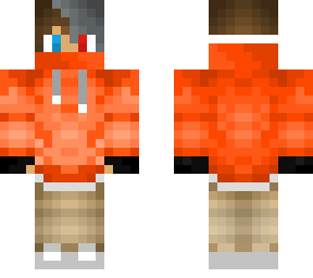 cyborg orange hoodie boy