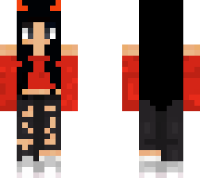 halloween devil girl with red shirt